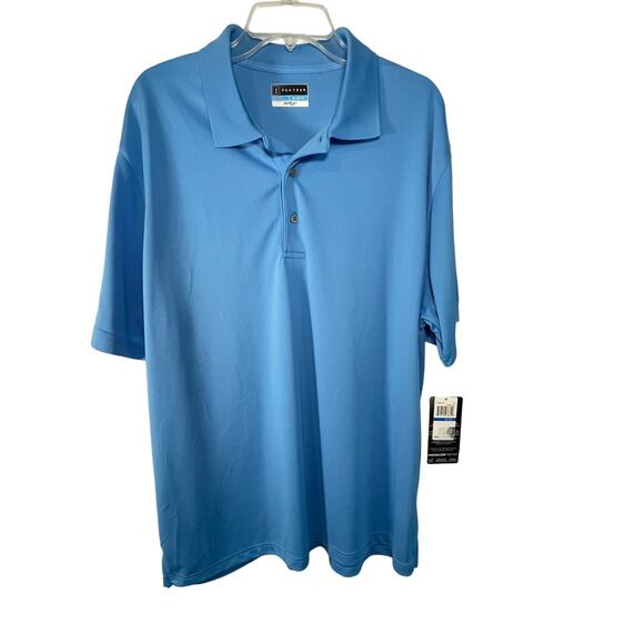 PGA Tour Men’s XL Blue Airflux Polo Golf Shirt UPF 50 Moisture Wicking NWT - Picture 1 of 7
